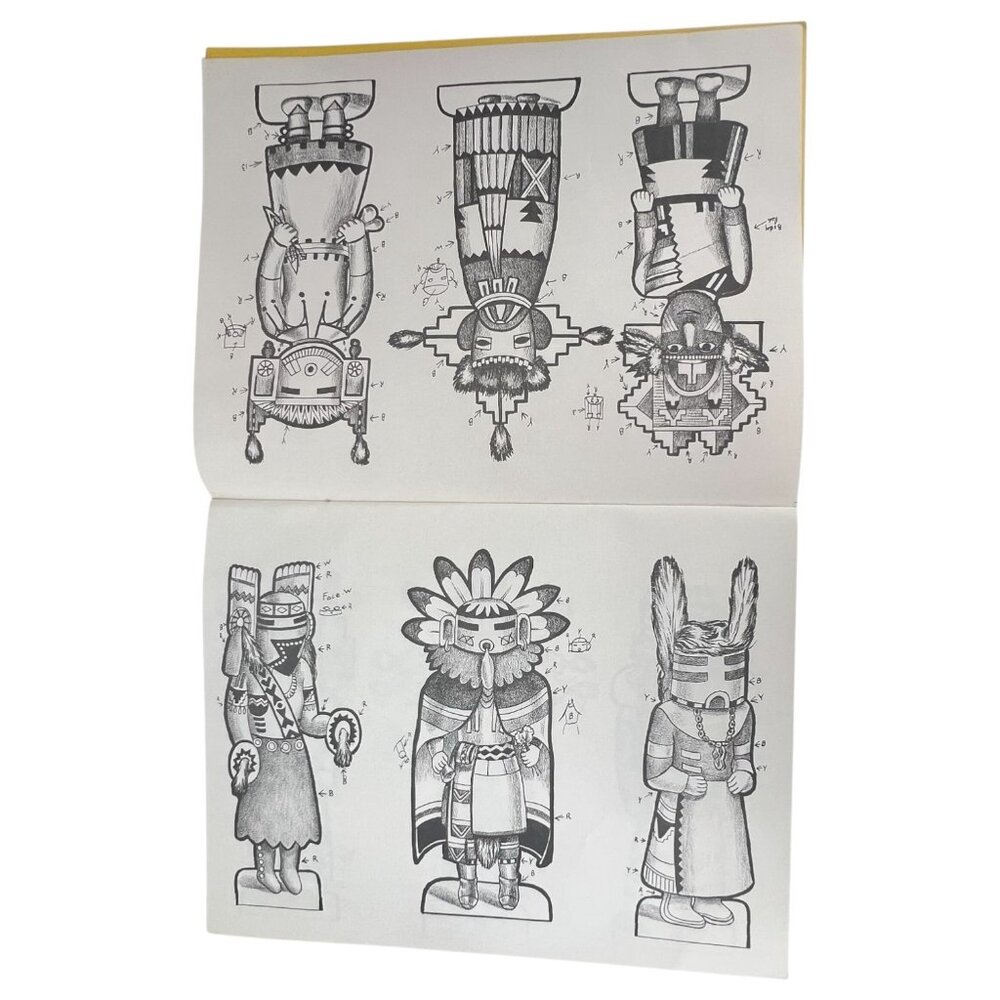 Vintage 1952 Kachina Dolls Cut & Color Paper Doll Book By Eukabi Publishers USA - Picture 5 of 6
